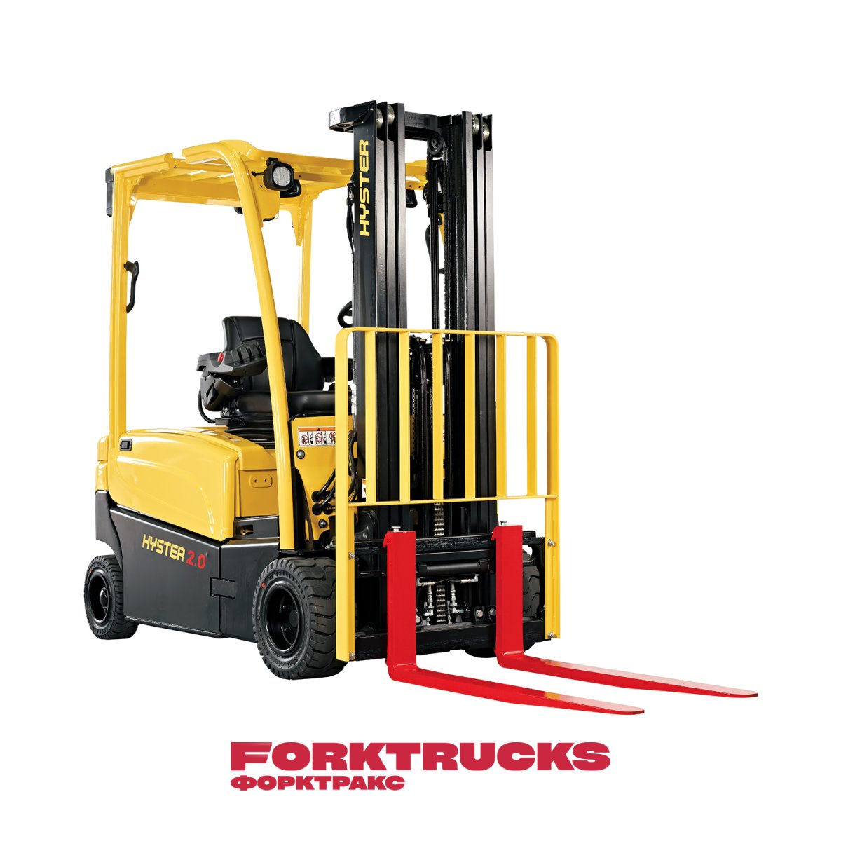 Электропогрузчик 4-опорный Hyster J1.6XN, 1600кг, 5200мм, свободный ход, свинцово-кислотная АКБ + ЗУ